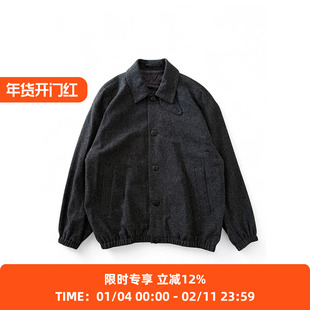 YOKO SAKAMOTO OVERSIZED BLOUSON 羊毛羊绒混纺夹克外套
