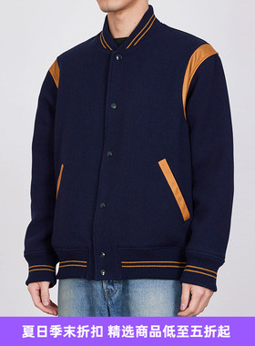 marka PUFFED AWARD JACKET 高密度双层编织羊毛棒球夹克外套