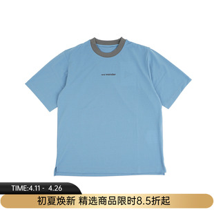 and wander dry mesh T 男女吸湿速干机能性圆领短袖T恤