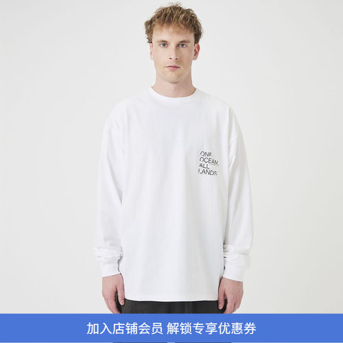 nanamica OOAL Graphic Long Sleeve男女款有机棉宽松长袖圆领T恤