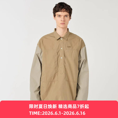 nanamica Pullover Shirt Jacket 宽松套头衬衫夹克 拼接外套