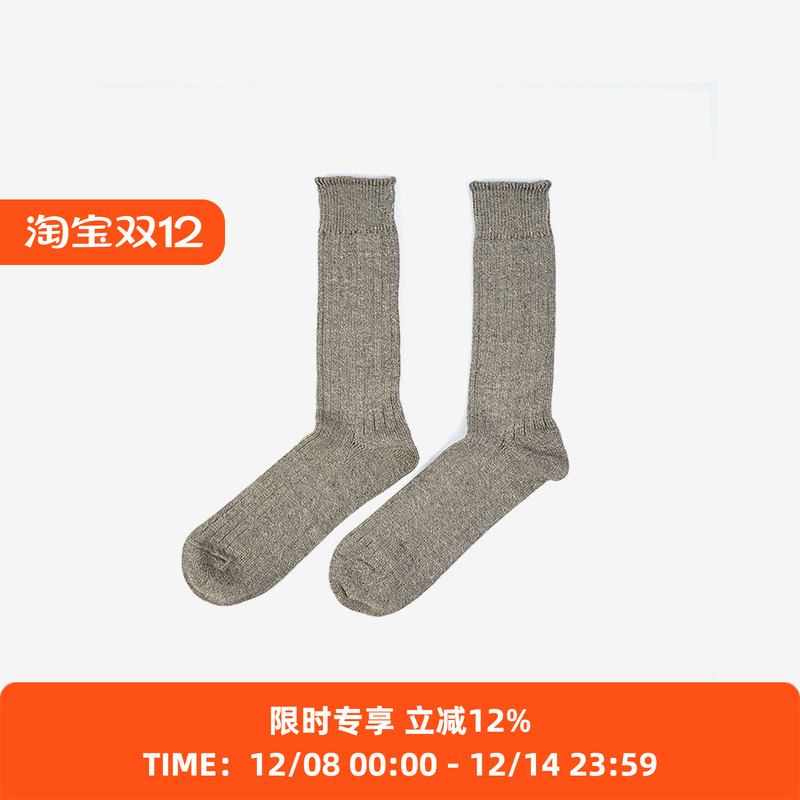 ROTOTO奈良职人棉麻罗纹袜子
