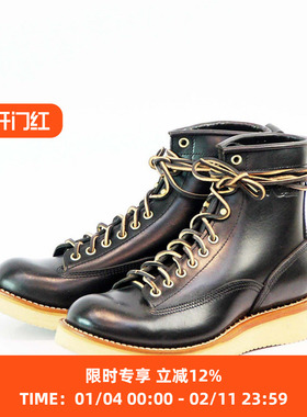 Alternative Country High Lander V底 复古圆头工装靴高帮皮鞋