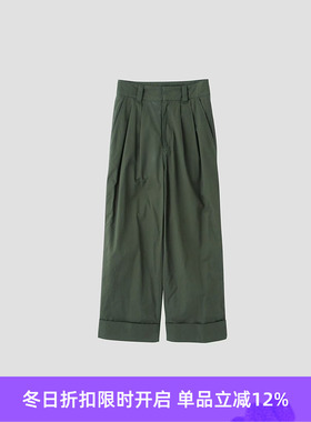 MHL SOFT DENSE COTTON 女式工装复古宽松锥形裤