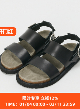 Hender Scheme 日本职人手工制牛皮植鞣革凉鞋 后绑带可DIY