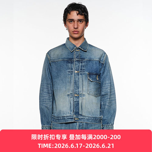 marka TYPE-1 DENIM JACKET 有机棉水洗牛仔夹克外套