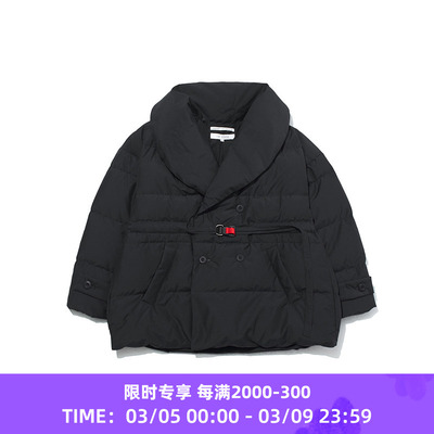 F/CE RECYCLED DOWN SHAWL COLLAR 男女中性款青果领羽绒大衣