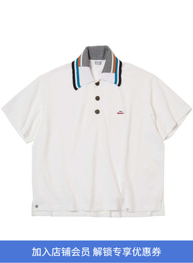 kolor BEACON Tee 拼接领廓形短袖POLO衫