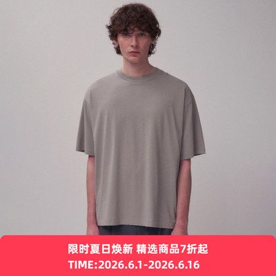 ATON FRESCA PLATE LOOSE FIT T-SHIRT印度厚实苏文棉宽松廓形T恤