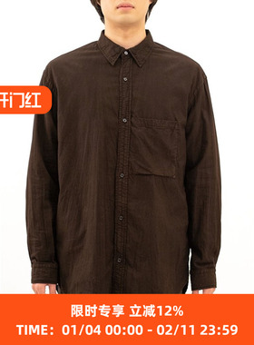 KUON Regular Collar Shirt 职人制天然染色 机棉泥染衬衫