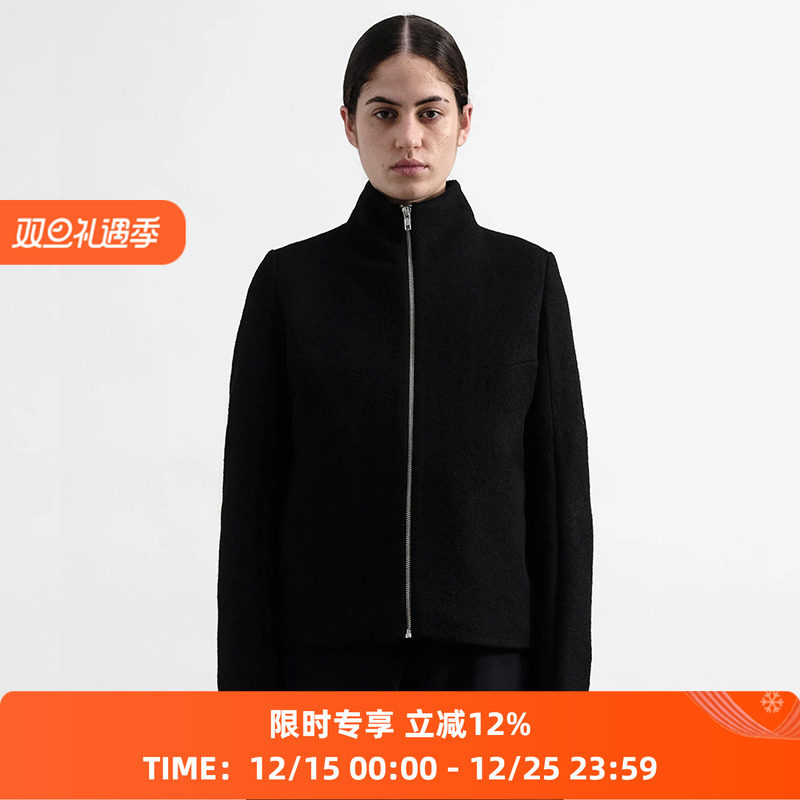YMC BJORK ZIP JACKET 意大利羊毛女装立领拉链夹克外套