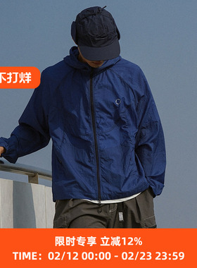 WHEELS and WIND 男女款超轻量防泼水可收纳皮肤衣运动夹克外套