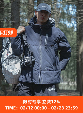 WHEELS and WIND 男女款新雪丽3M高科技棉防泼水户外厚棉服外套