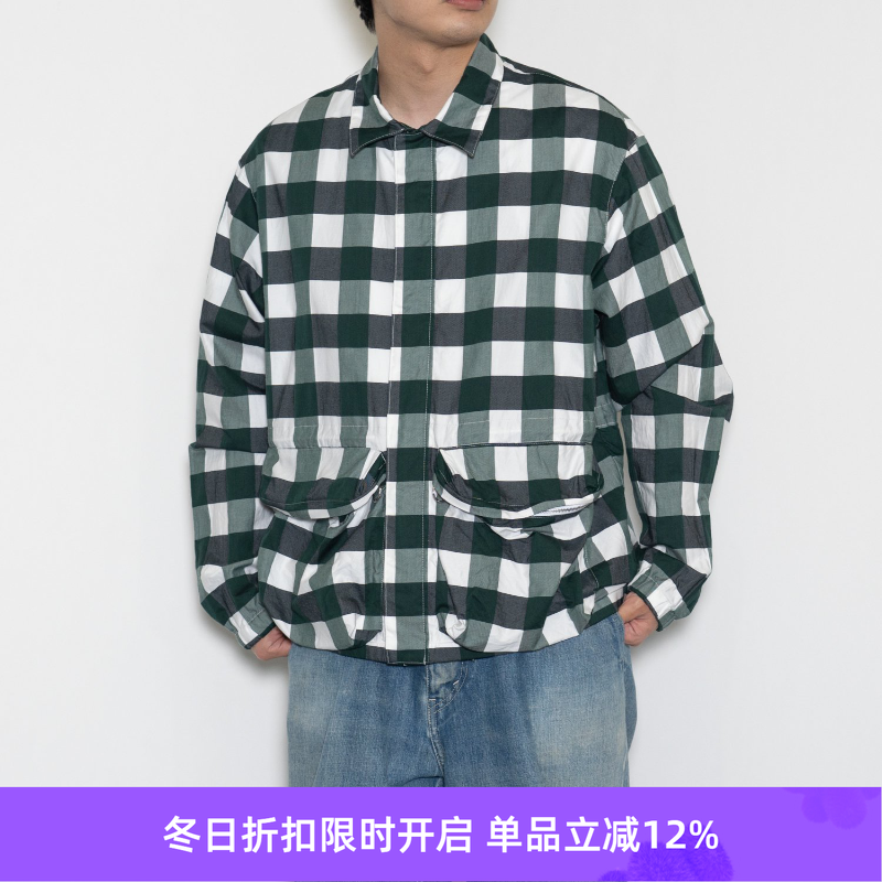 UNUSED口袋格子夹克外套