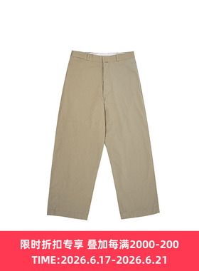 YAECA Chino Trousers Wide Straight Man男装经典直筒廓形卡其裤