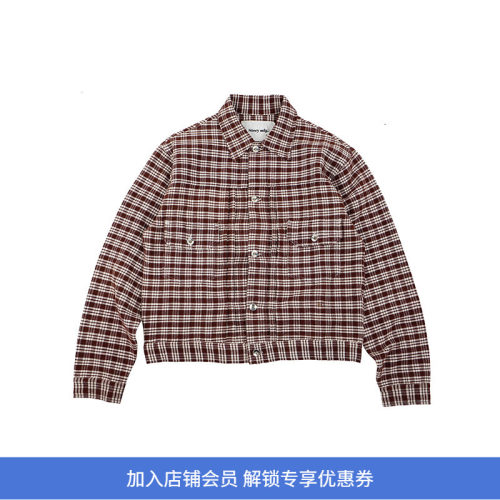 Story mfg TUESDAY JACKET 天然染色格子短款夹克外套