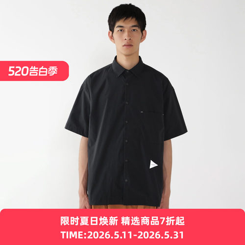 and wander UV cut stretch SS shirt防紫外线伸缩性速干短袖衬衫