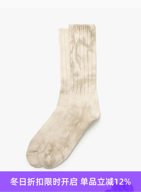 hobo TIE-DYED CREW SOCKS C/N/PU 植物天然染色复古螺纹袜子