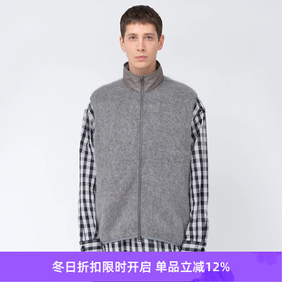 Zip 男女中性款 Vest 马海毛羊毛混纺毛衣马甲 Mohair nanamica