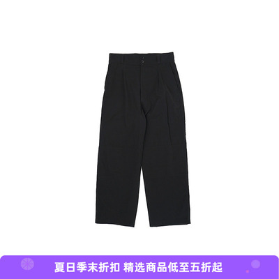 ATON COTTON VOILE SATIN WIDE EASY PANTS 缎纹棉宽松长裤