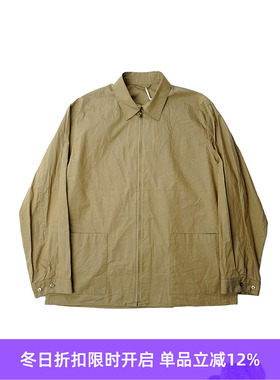 blurhms Chambray Zip Shirt 高密度超长棉拉链长袖衬衫