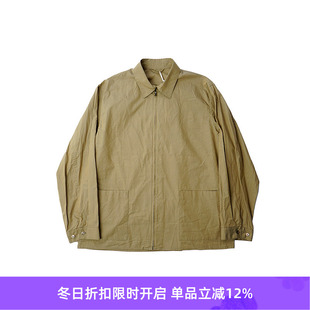 Chambray 衬衫 Zip 高密度超长棉拉链长袖 Shirt blurhms