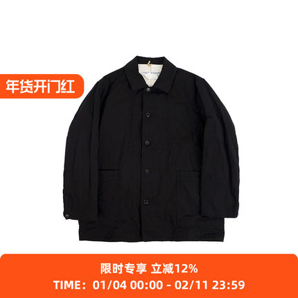 YAECA Short Overcoat(Unisex) 男女中性款棉麻宽松短风衣外套
