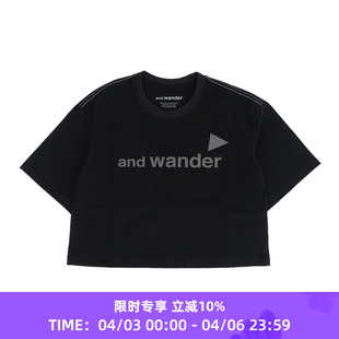 T恤 and Ref 短款 反光LOGO圆领短袖 女装 wander