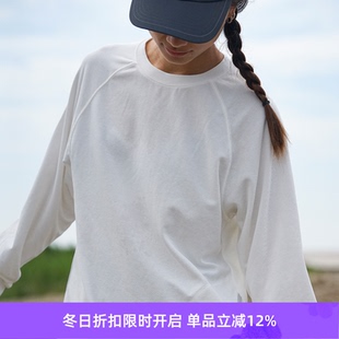 抗菌面料华夫格透湿吸汗长袖 WHEELS 男女款 WIND 圆领T恤 and