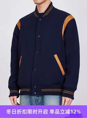 marka PUFFED AWARD JACKET 高密度双层编织羊毛棒球夹克外套