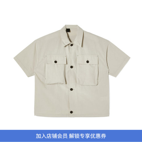 N.HOOLYWOOD FLAP-POCKET HALF SLEEVE 男装大口袋军事风短袖衬衫