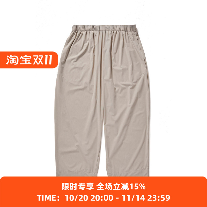 N.HOOLYWOOD RIBBED EASY PANTS 腰围弹性廓形 九分裤 宽松休闲裤