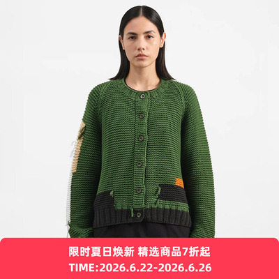 YMC ATOMIC CARDIGAN 女装手织拼接毛衣开衫
