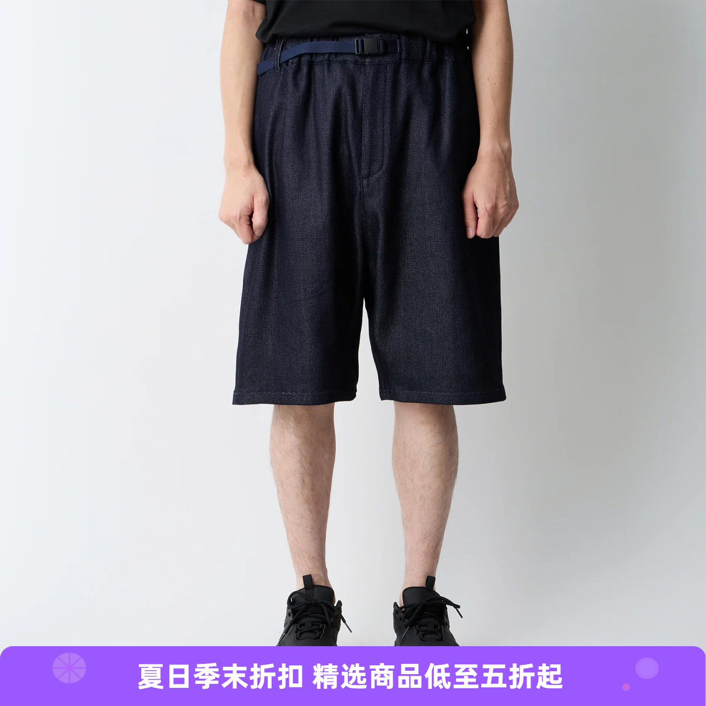 White Mountaineering 白山 X Dickies 联名款宽松牛仔工装短裤 - 实物图