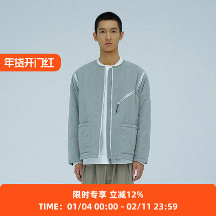 PRIMEE 男女款袖子可脱卸军事风绗棉内胆夹克外套