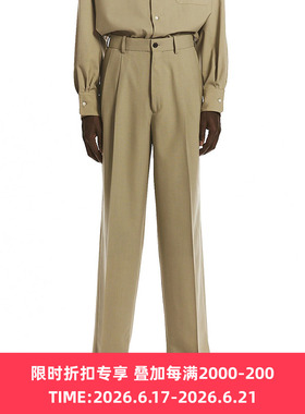 Markaware DOUBLE PLEATED TROUSERS 80支高级夏季羊毛宽松锥形裤