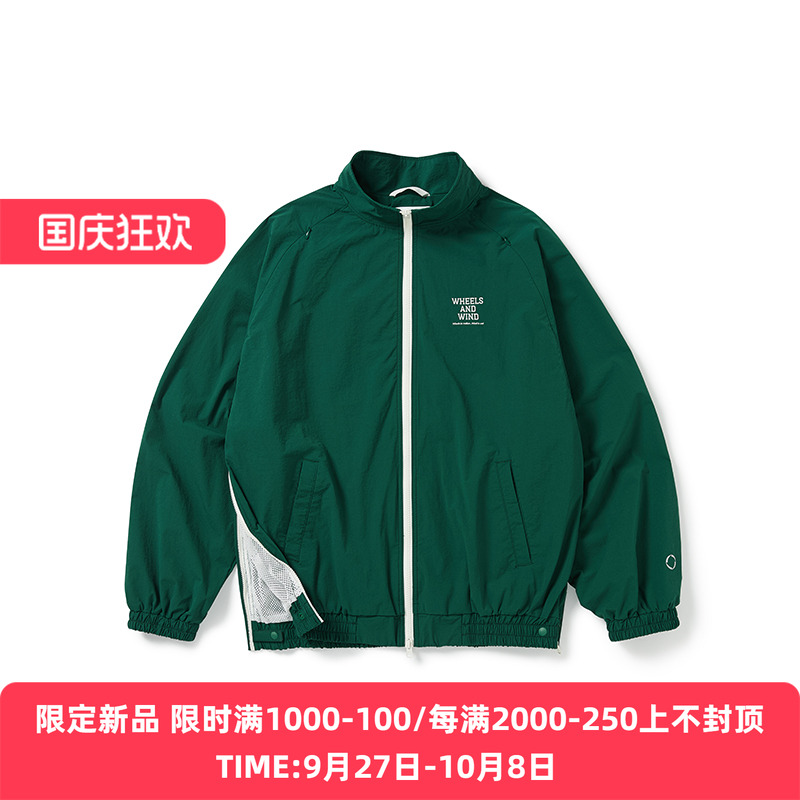 WHEELS and WIND 男女中性款防水防风伸缩性复古运动夹克外套