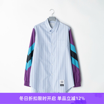 FumitoGanryu拼接防风衬衫夹克