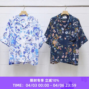 夏威夷衬衫 UNUSED 西班牙美术馆合作真丝印花短袖 SHIRT Museo