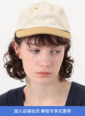 KIJIMA TAKAYUKI SURFACE DYED DENIM 6PANEL 皮革拼接遮阳棒球帽