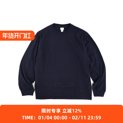 YAECA long sleave unisex 天然染色高支天竺棉男女中性款长袖T恤