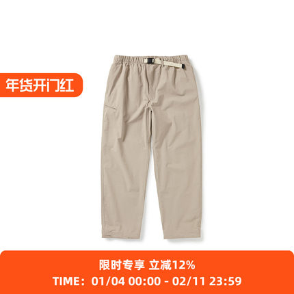 WHEELS and WIND 男女中性款四面弹伸缩性宽松锥形长裤