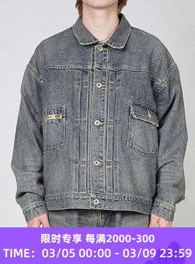 DAIRIKU 2PKT Vinatge Denim Jacket 复古水洗牛仔夹克外套