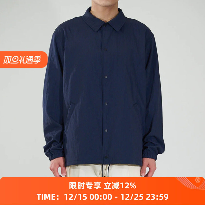 KUON尼龙翻领教练夹克