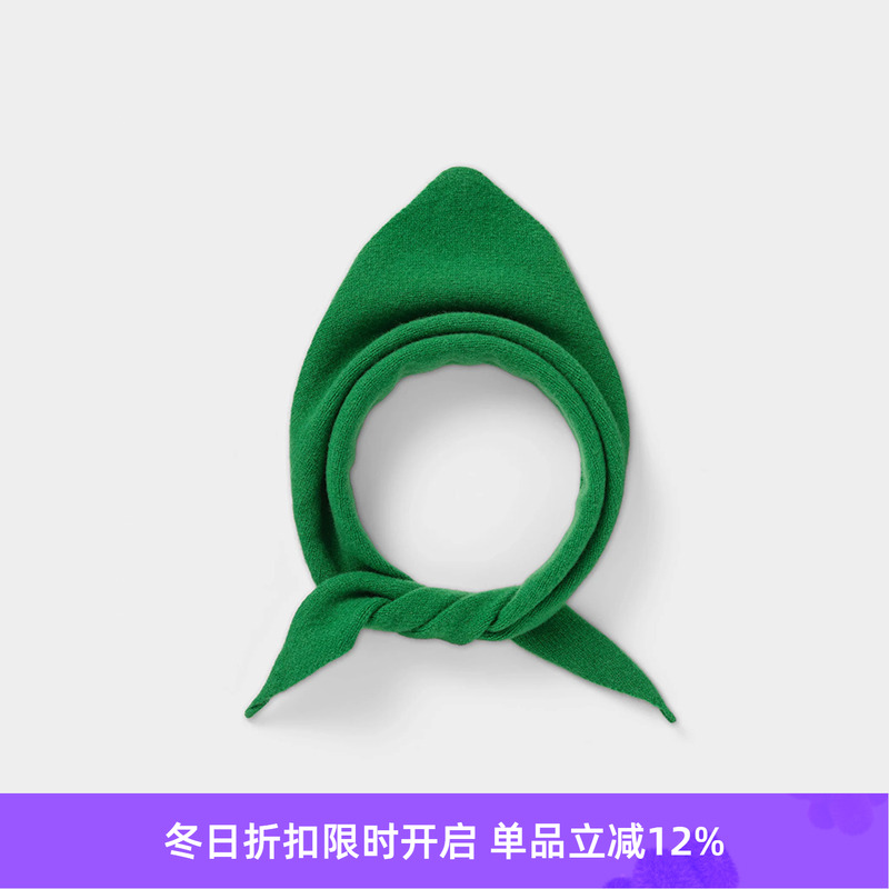 JO GORDON Plain Triangle Neckerchief 羊羔毛彩色三角围巾