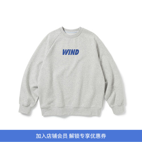 WHEELS and WIND 男女中性款运动风圆领卫衣