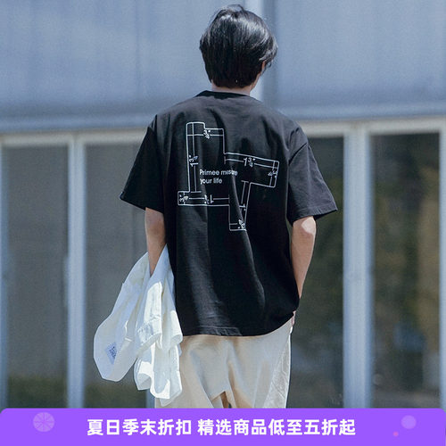PRIMEE印花短袖圆领T恤