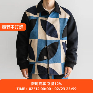 KHOKI Patched work jacket 复古拼接夹克外套