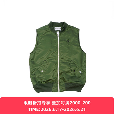 NOMA Open Back Flight Vest 女装军事风棒球领马甲外套