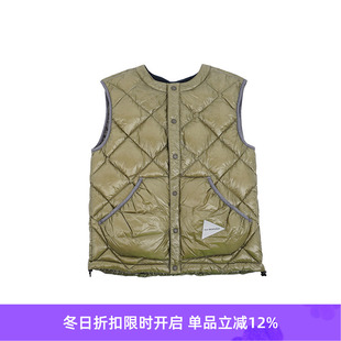 stitch diamond 男女机能超轻保暖钻石格亮面羽绒背心 wander and